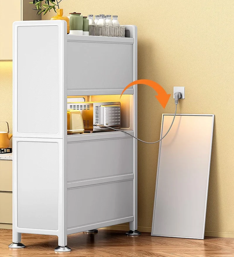Joybos® Armoires de Rangement en Métal à 5 Niveaux avec Portes Transparentes F561