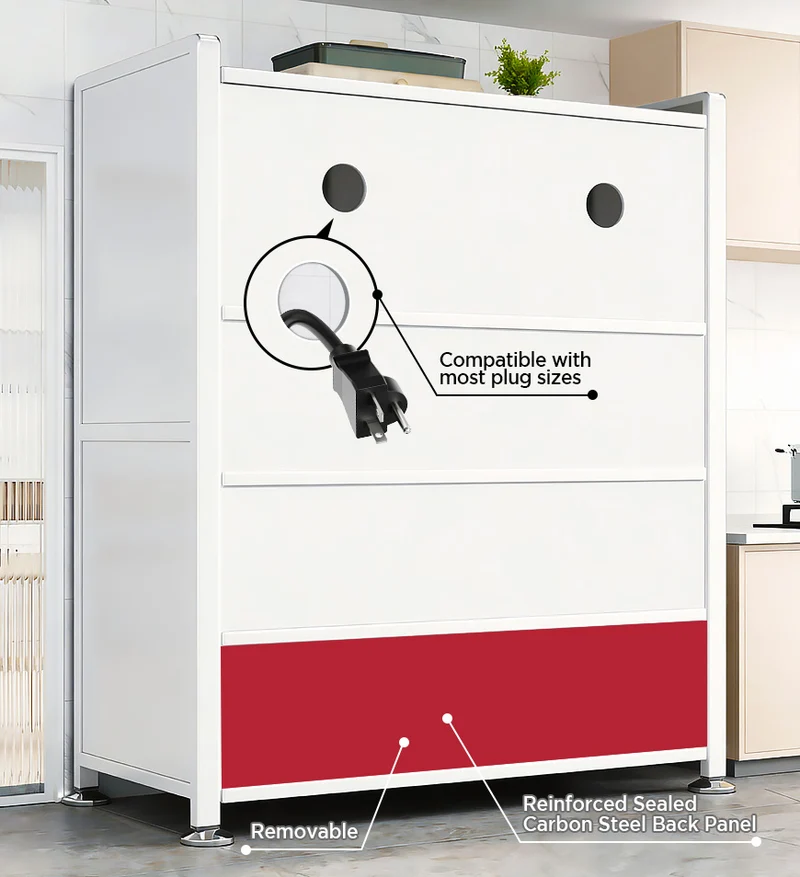 Joybos® Armoires de Rangement en Métal à 5 Niveaux avec Portes Transparentes F561