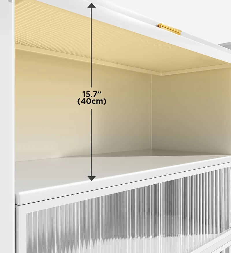 Joybos® Armoires de Rangement en Métal à 5 Niveaux avec Portes Transparentes F561
