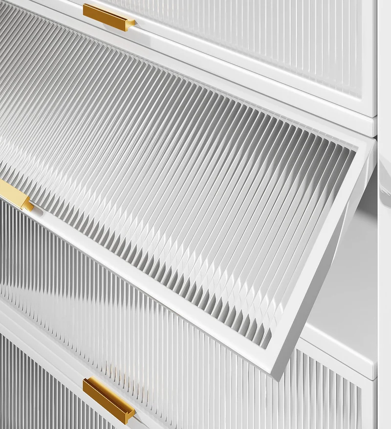 Joybos® Armoires de Rangement en Métal à 5 Niveaux avec Portes Transparentes F561