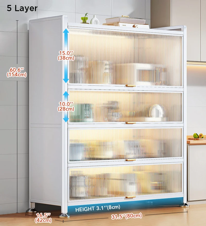 Joybos® Armoire de Rangement de Cuisine Surélevée en Métal F2381