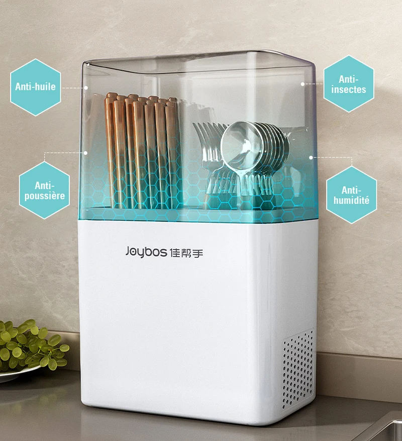 Joybos® Organisateur de Couverts Comptoir Antipoussière avec Trou de Drainage Z118