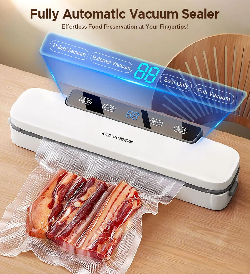 Joybos® Système de mise sous vide , modes sec/humide, machine de scellage automatique (avec 10 sacs) F268