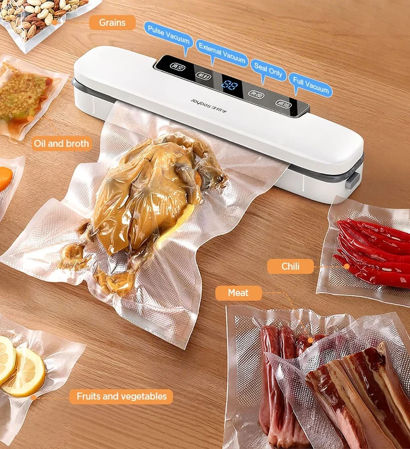 Joybos® Système de mise sous vide , modes sec/humide, machine de scellage automatique (avec 10 sacs) F268