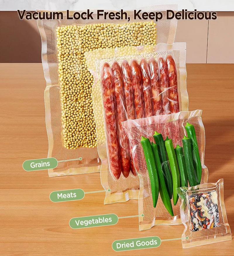 Joybos® Sachets de mise sous vide (50 pièces) pour la conservation des aliments et la préparation des repas F269