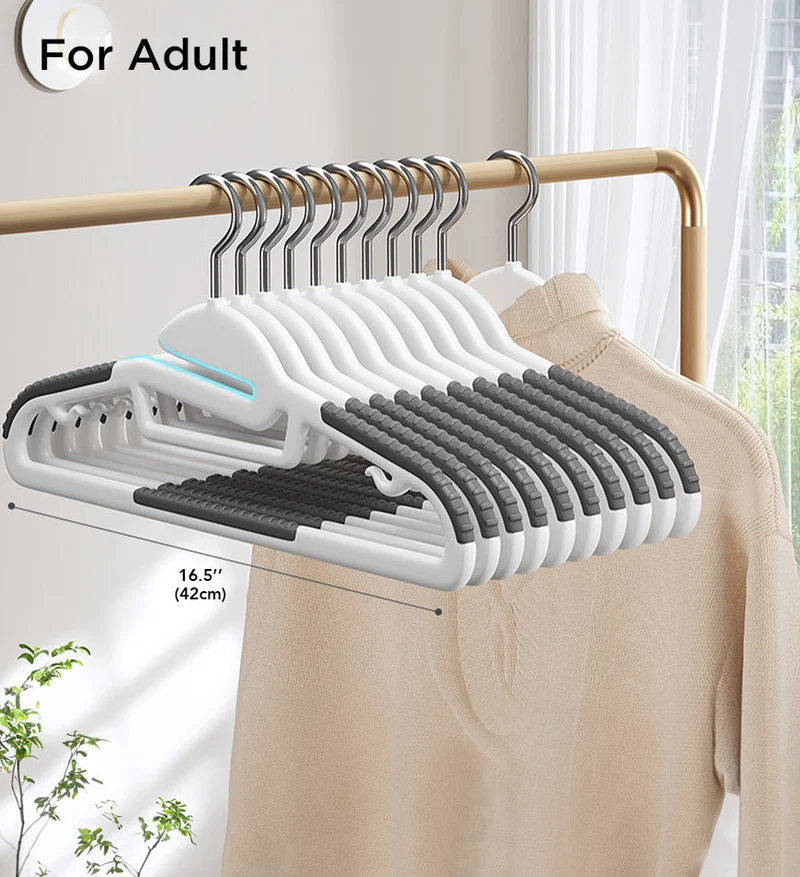Joybos® Lot de 20 Cintres en Plastique avec Design Antidérapant F22