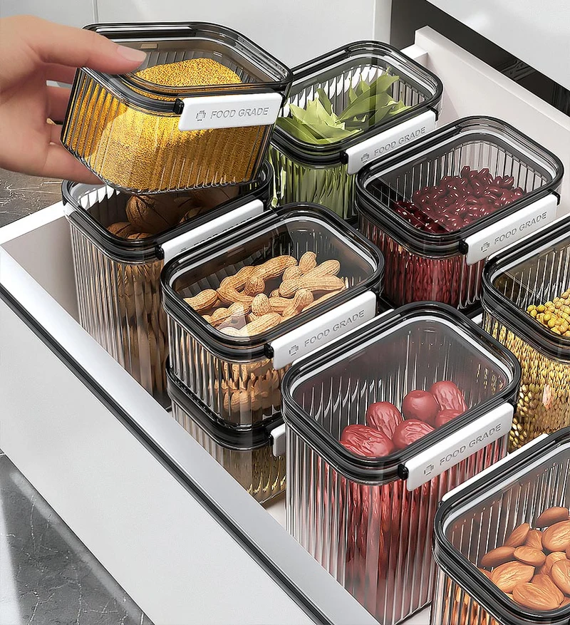 Joybos® Lot de 3 bocaux de cuisine hermétiques F264
