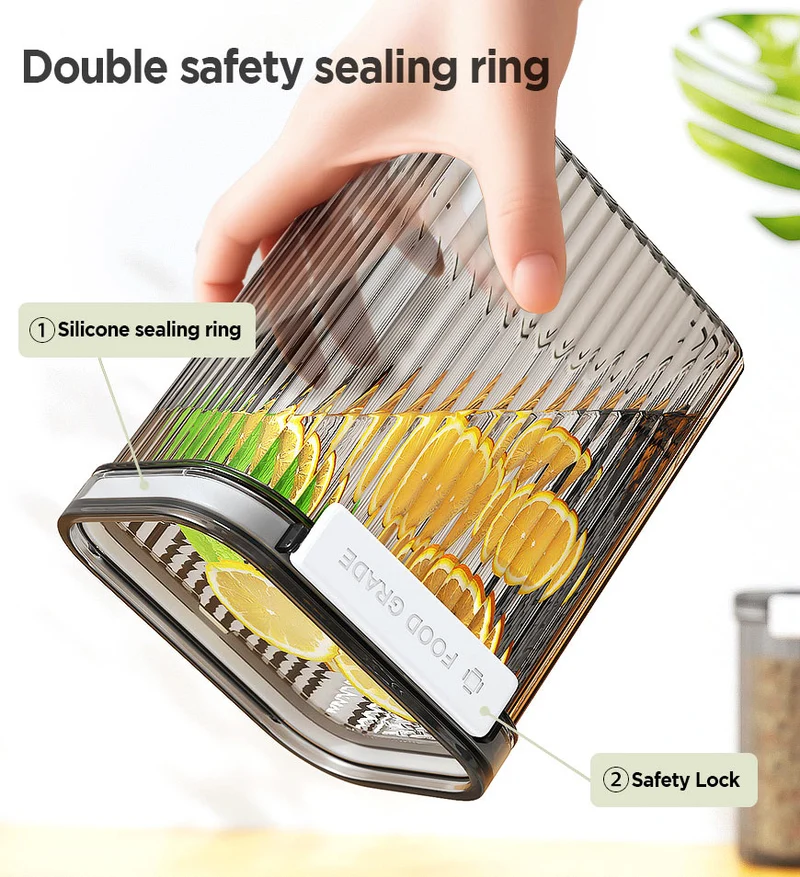 Joybos® Lot de 3 bocaux de cuisine hermétiques F264