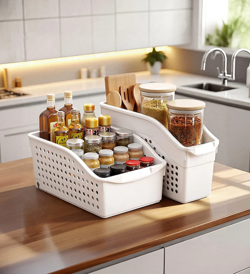 Joybos® Organisateurs de placards de cuisine coulissants avec roulettes F263