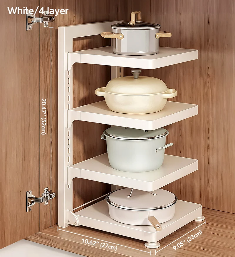 Joybos® Étagère de cuisine à plusieurs niveaux, support de rangement en métal robuste et réglable F261