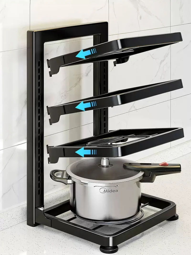 Joybos® Étagère de rangement multi-niveaux pour la maison, support de rangement pour casseroles sous évier F260