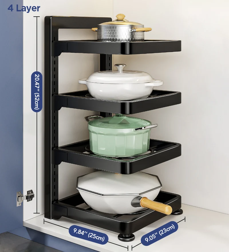 Joybos® Étagère de rangement multi-niveaux pour la maison, support de rangement pour casseroles sous évier F260