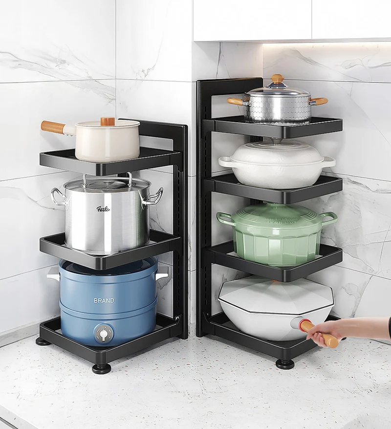 Joybos® Étagère de rangement multi-niveaux pour la maison, support de rangement pour casseroles sous évier F260