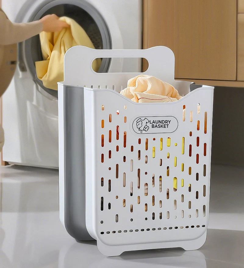 Joybos® Panier à linge pliable suspendu avec poignée de transport F259