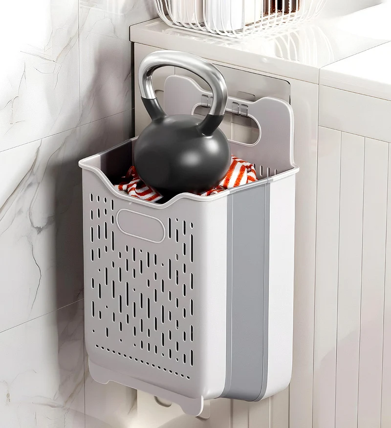 Joybos® Panier à linge pliable suspendu avec poignée de transport F259