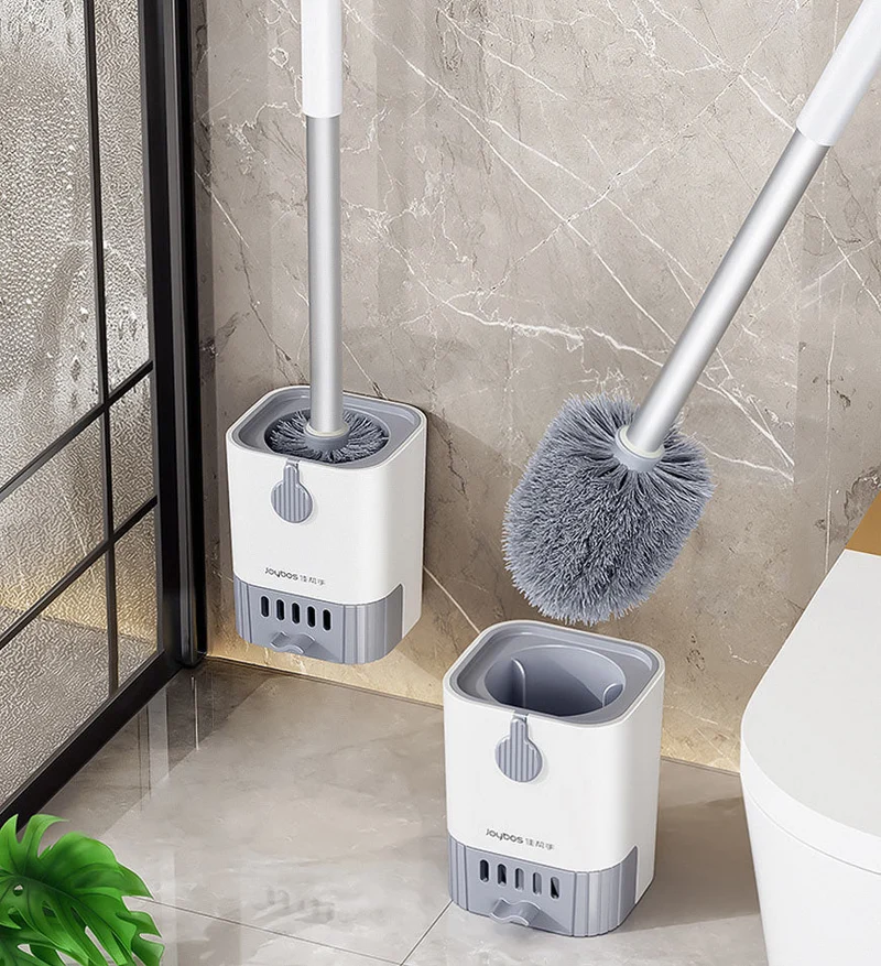 Joybos® Ensemble de Brosse de Toilette et de Supports avec Manche Long F206