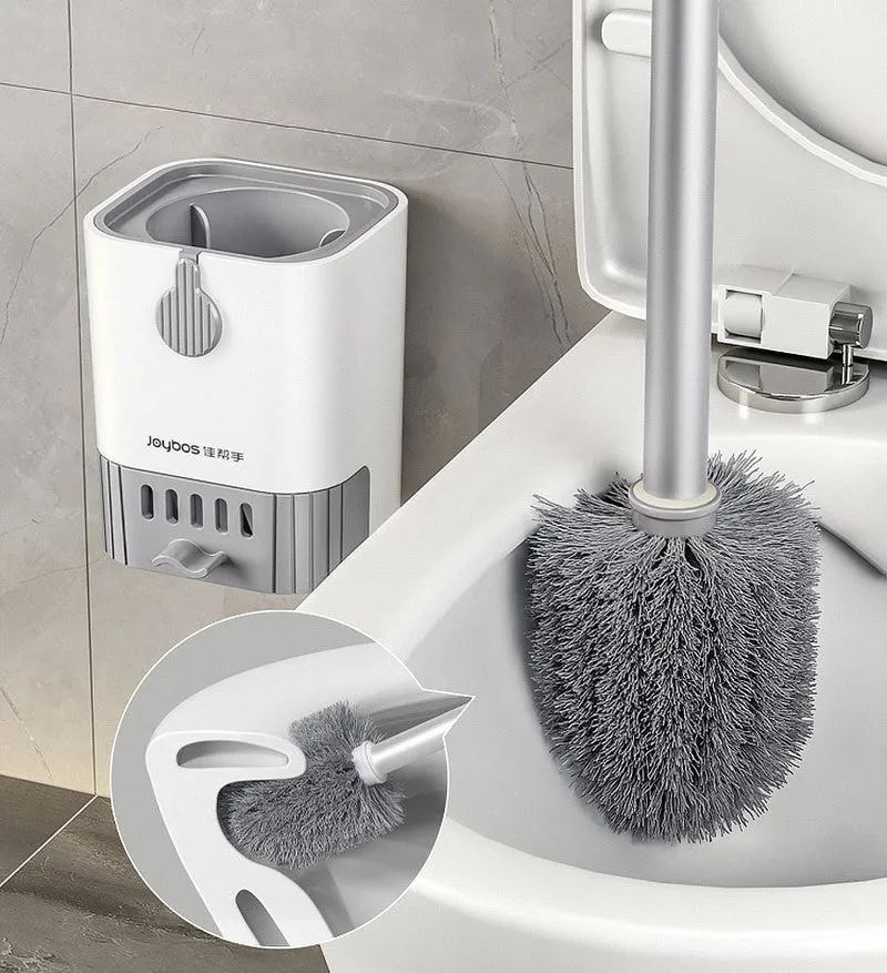 Joybos® Ensemble de Brosse de Toilette et de Supports avec Manche Long F206