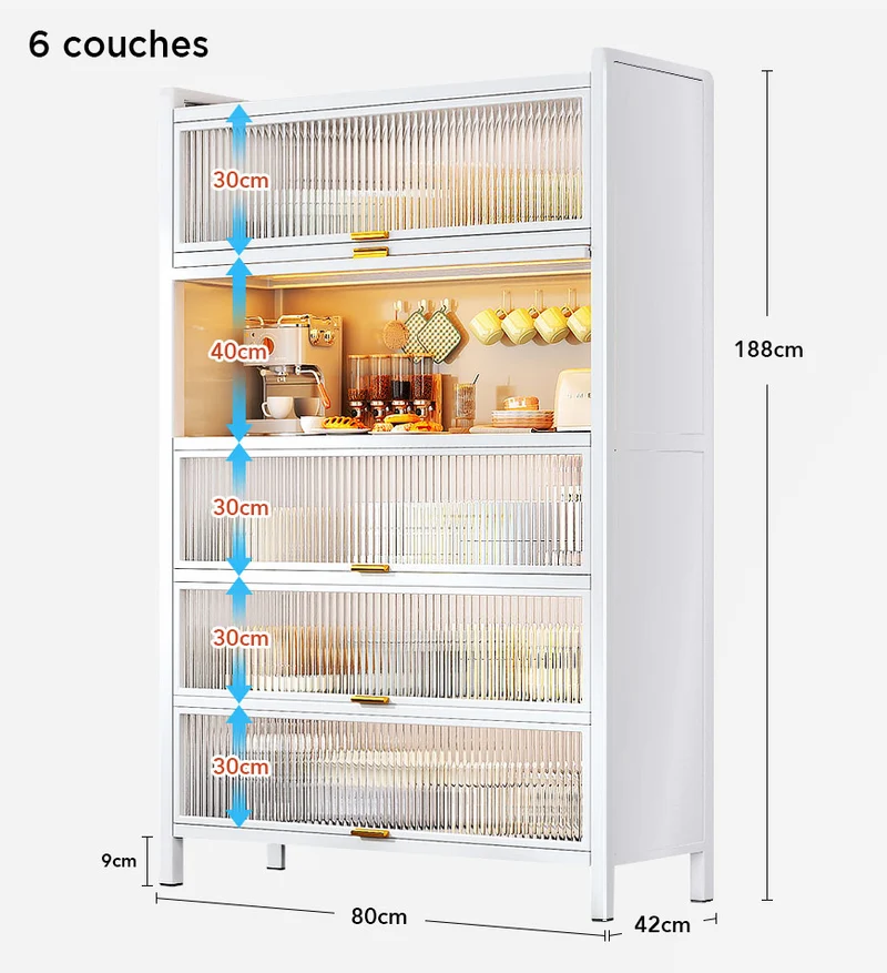 Joybos® Armoire de Rangement de Cuisine Surélevée en Métal F238