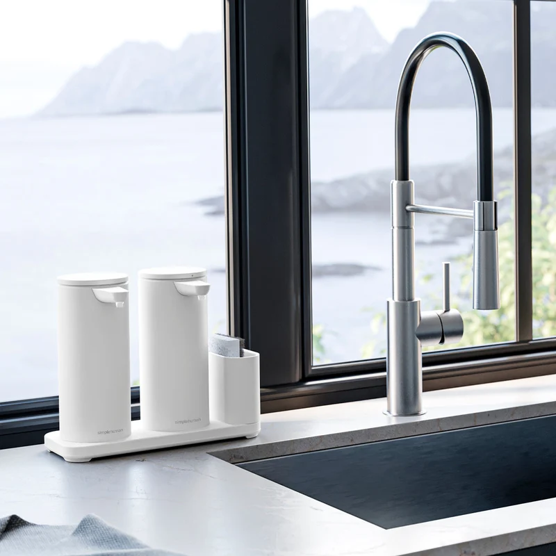 Rangement pour distributeur à capteur double