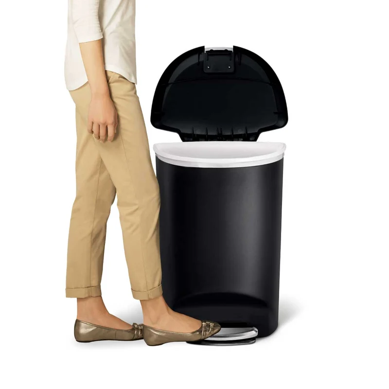 poubelle demi-lune à pédale 50 L