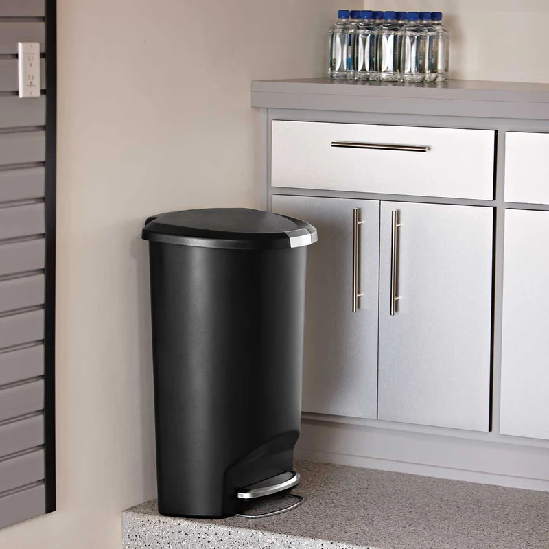 poubelle demi-lune à pédale 50 L