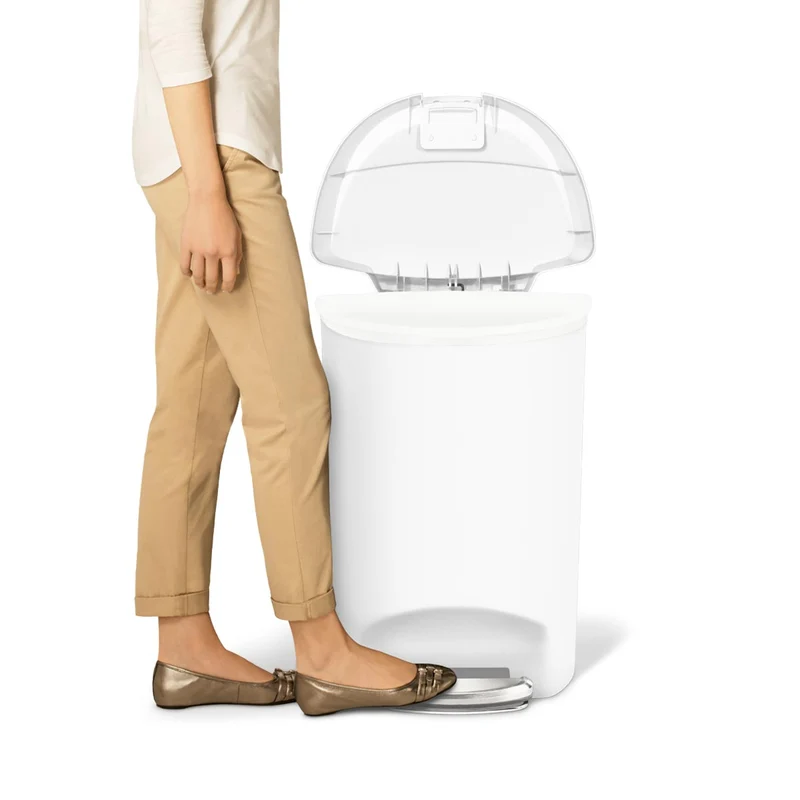 poubelle demi-lune à pédale 50 L