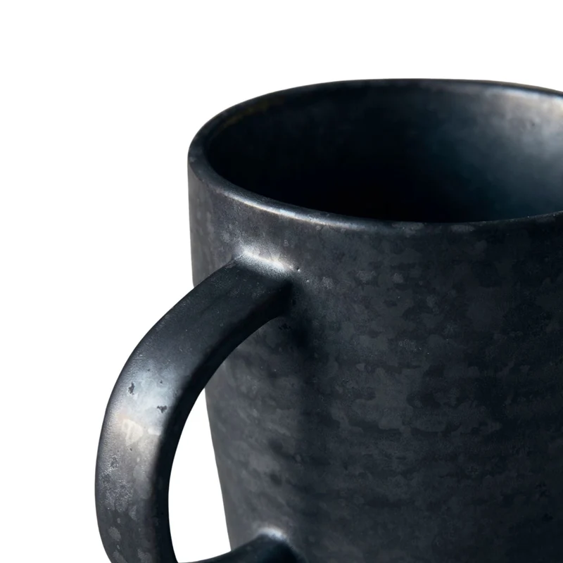 Pion Stoneware Mug | Black 9x9cm