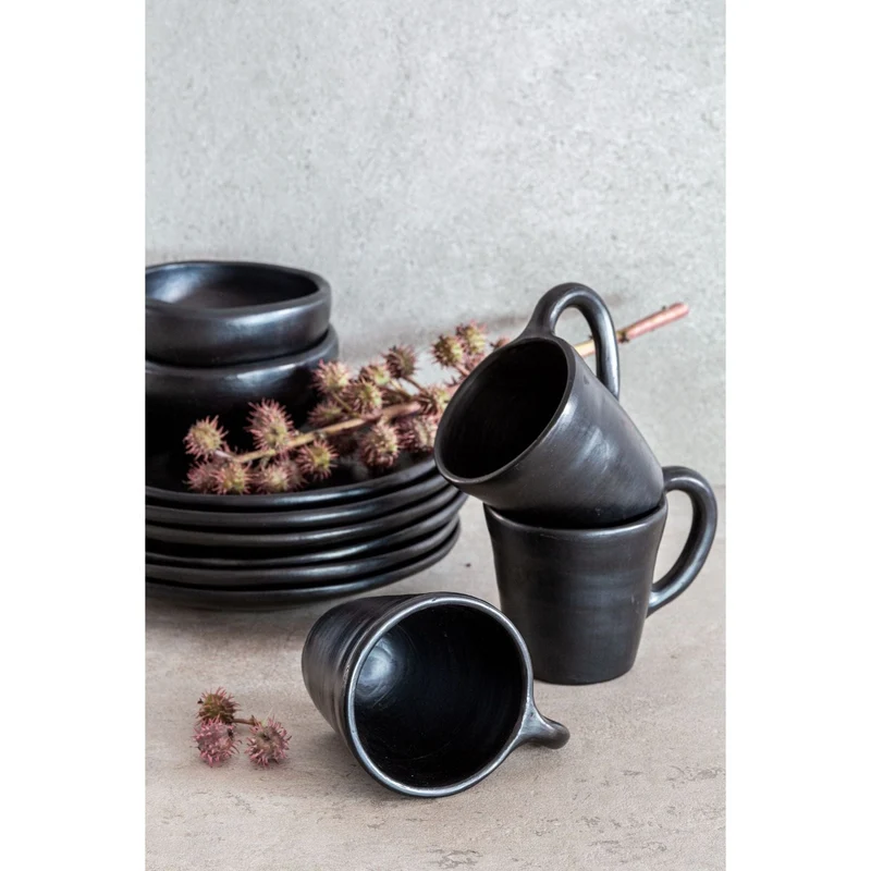 Clay Flat Plate | Black 24.5cm