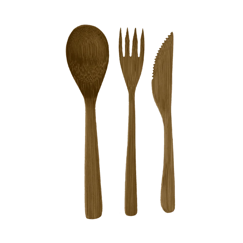 Bamboo Cutlery set with jute bag