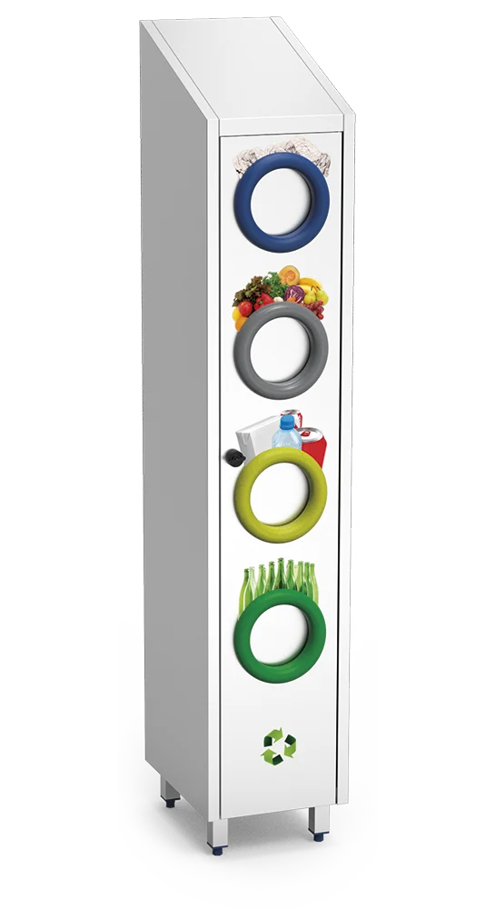 Conteneur de recyclage vertical
