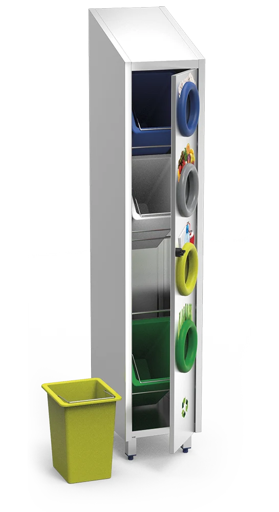 Conteneur de recyclage vertical