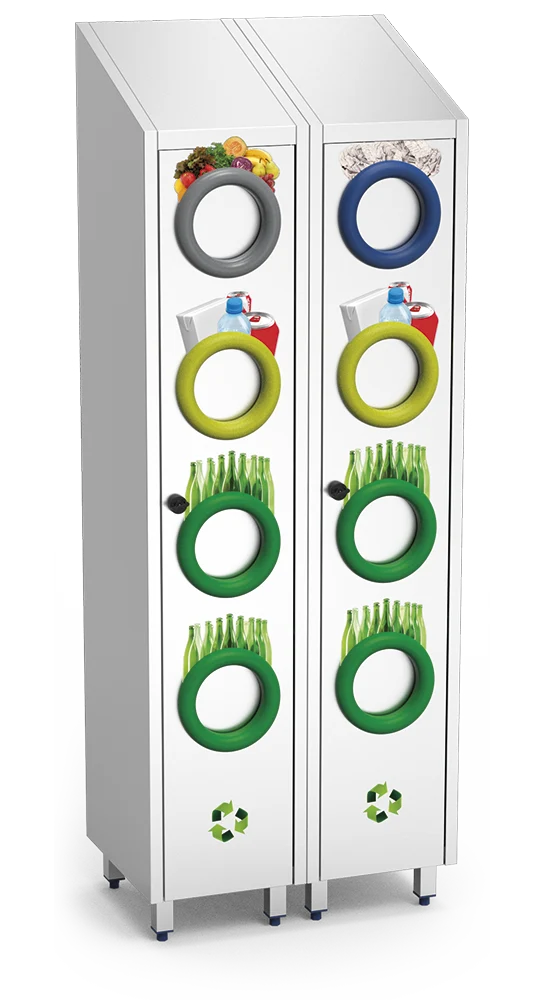 Conteneur de recyclage vertical