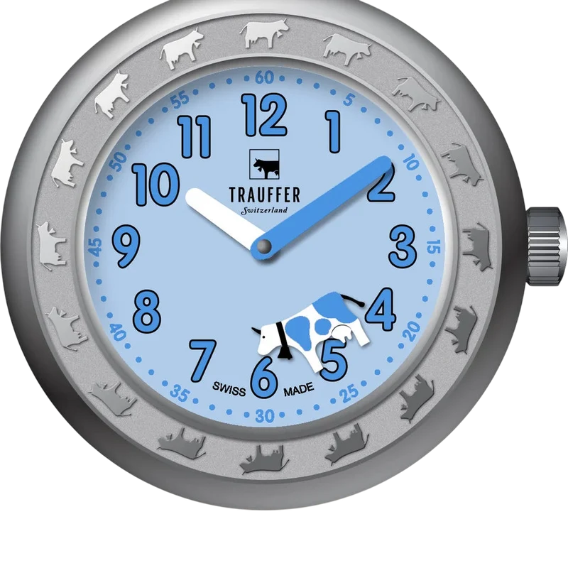 Trauffer Kinderuhr Hellblau