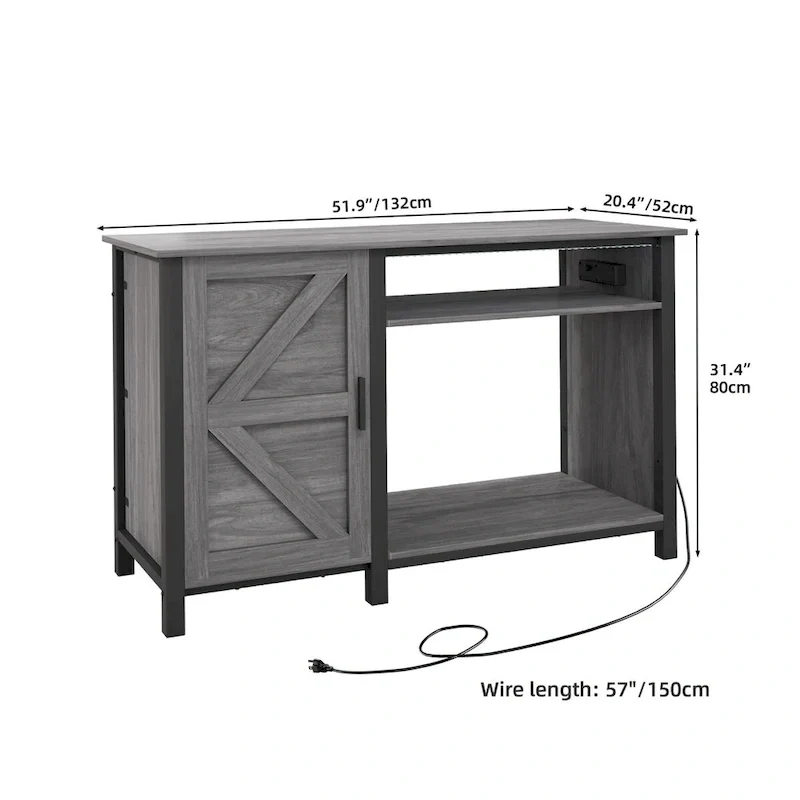 52 Wide Aquarium Stand for 55-75 Gallon Fish Tanks with RGB Light Strip