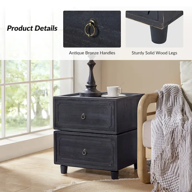 Greg Transitional 2 - Drawer Nightstand with Multiple Configurations by HULALA HOME