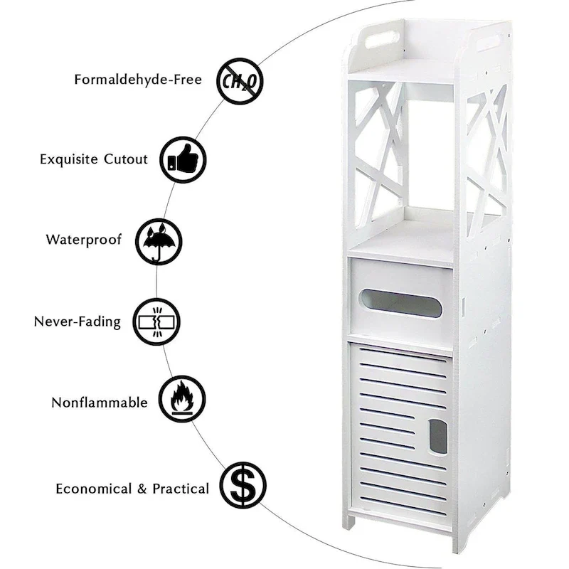 Waterproof Bathroom Storage Rack with Drawer