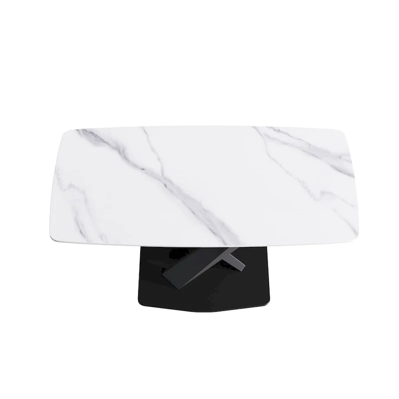 63 inch Modern White Rectangular Dining Table