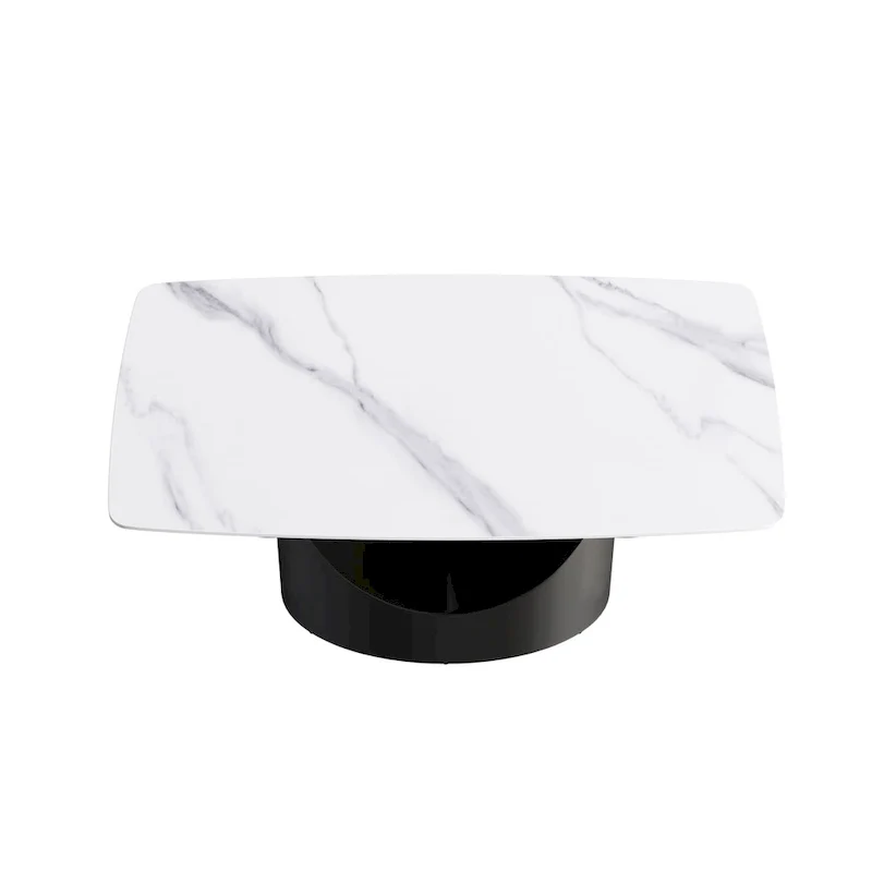 63 inch Modern White Rectangular Dining Table
