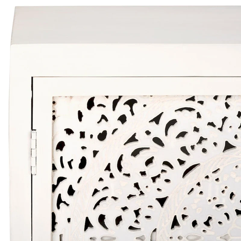 SAFAVIEH Ciji 2-Shelf 2-Door Media Stand (Fits Up To A 60 Flatscreen TV) - 55 In. W x 15 In. D x 26 In. H - 55Wx15Dx26H