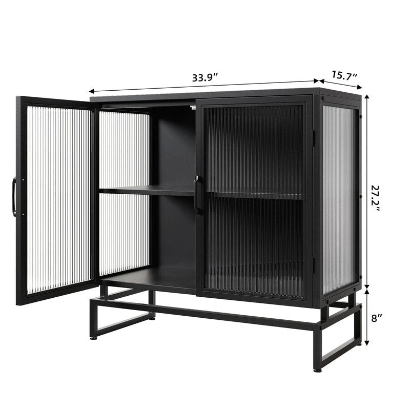 Glass side cabinet