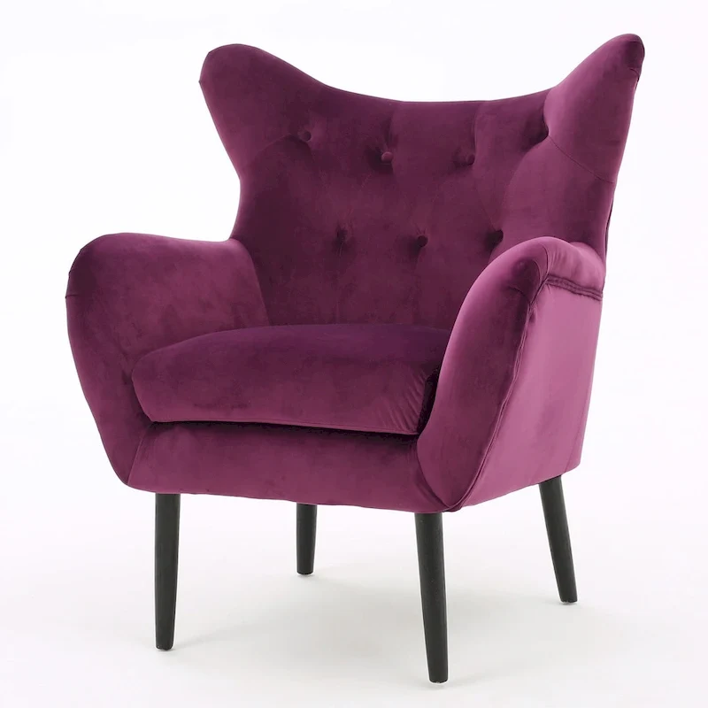 Alyssa Mid-century Upholstered Arm Chair by Christopher Knight Home - 30.25D x 34.25W x 39.75H