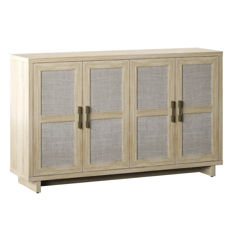 Coastal Sideboard with Linen Inspired Accents