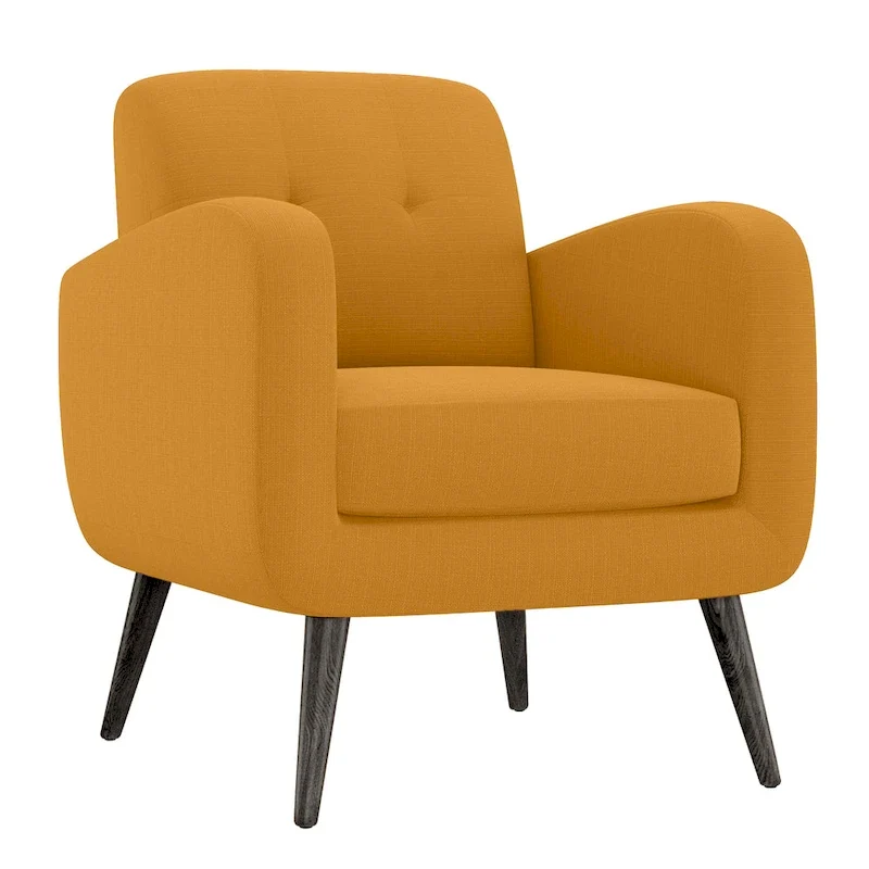Carson Carrington Keflavik Mustard Yellow Mid-century Accent Chair
