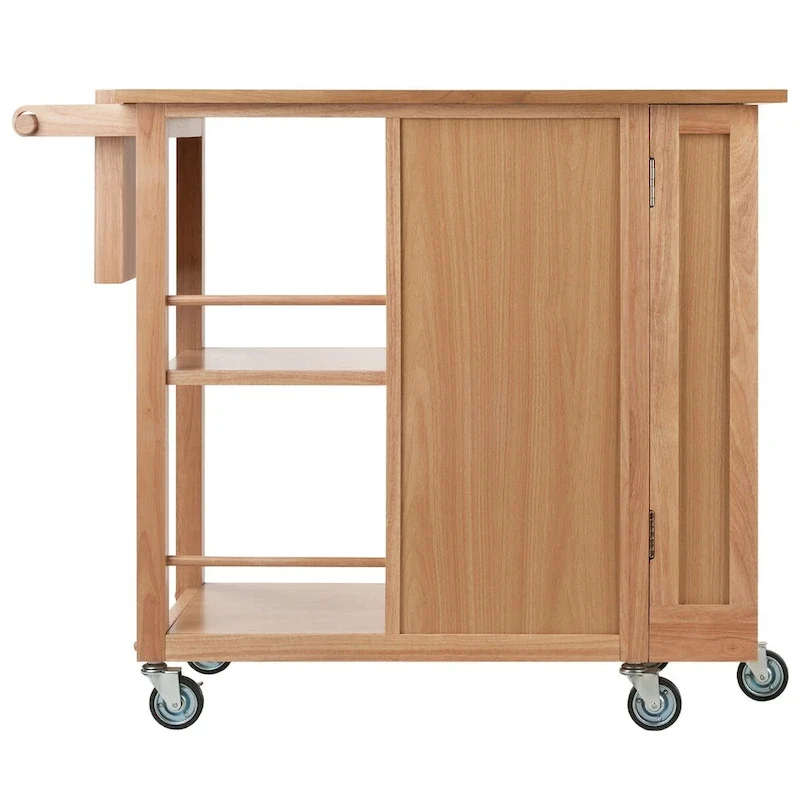 Douglas Utility Kitchen Cart, Natural - 42.52 x 18.98 x 35.63 inches