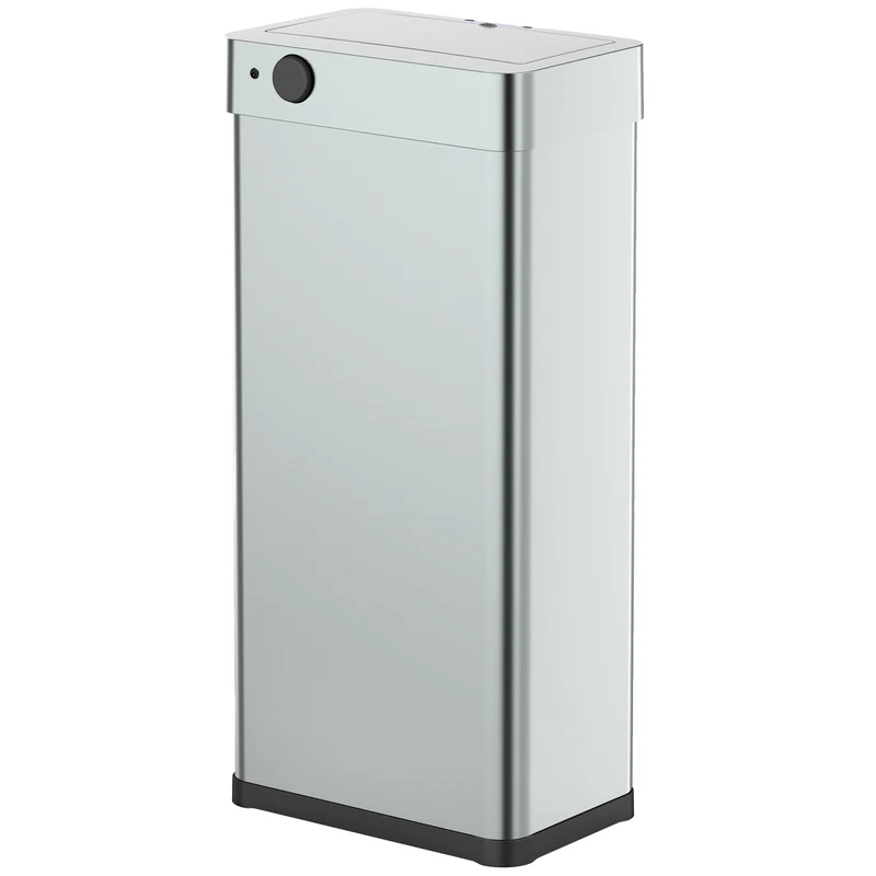 Poubelle de cuisine automatique design 90L DAYTONA en acier INOX avec cerclage