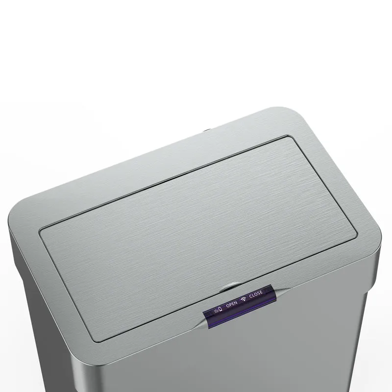 Poubelle de cuisine automatique design 90L DAYTONA en acier INOX avec cerclage