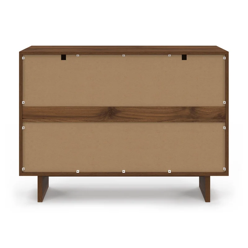 Commode Yumi 6 tiroirs en bois effet noyer