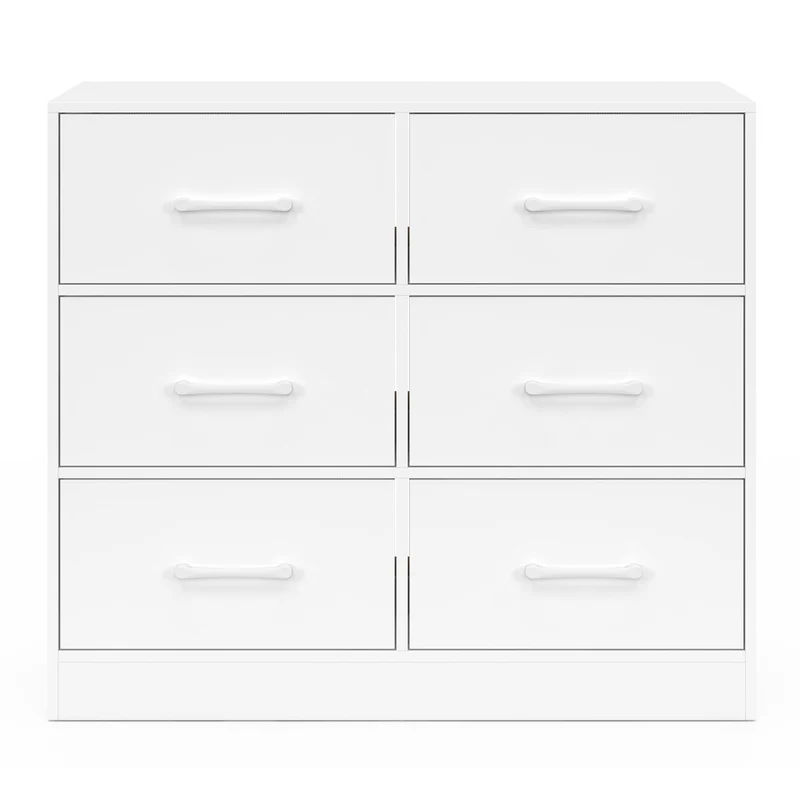 Commode Uma 6 tiroirs blanc