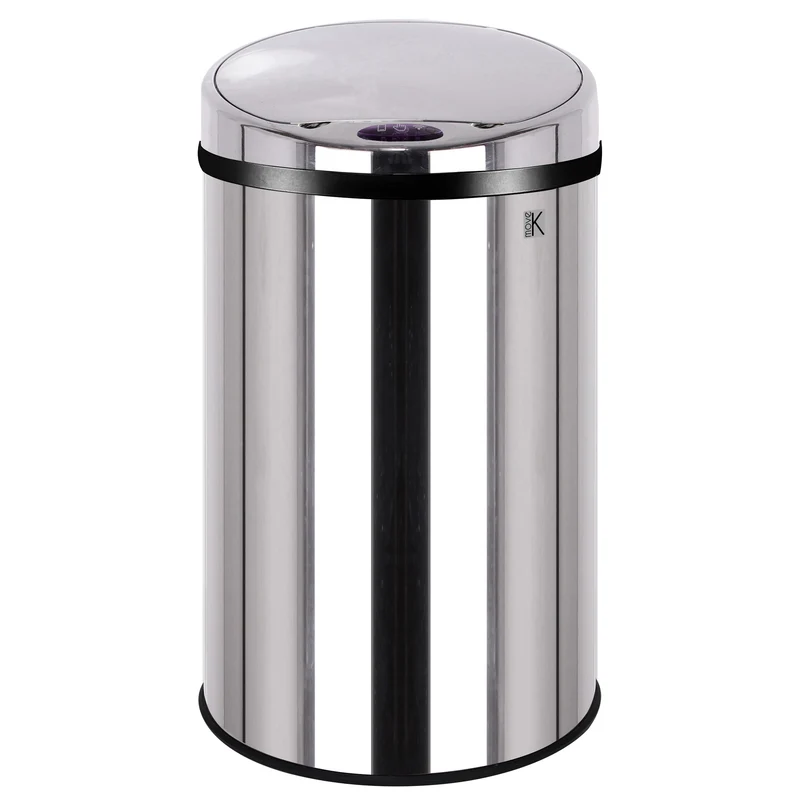 Poubelle de cuisine automatique 30L ARTIC en acier Inox H56cm avec cerclage
