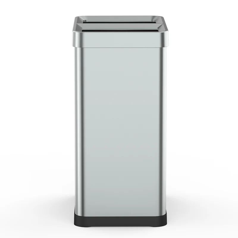 Poubelle de tri 2 x 30L en acier inoxydable TALLIN Open Top sans couvercle, design moderne pour bureau, cuisine, hôtel ou restaurant